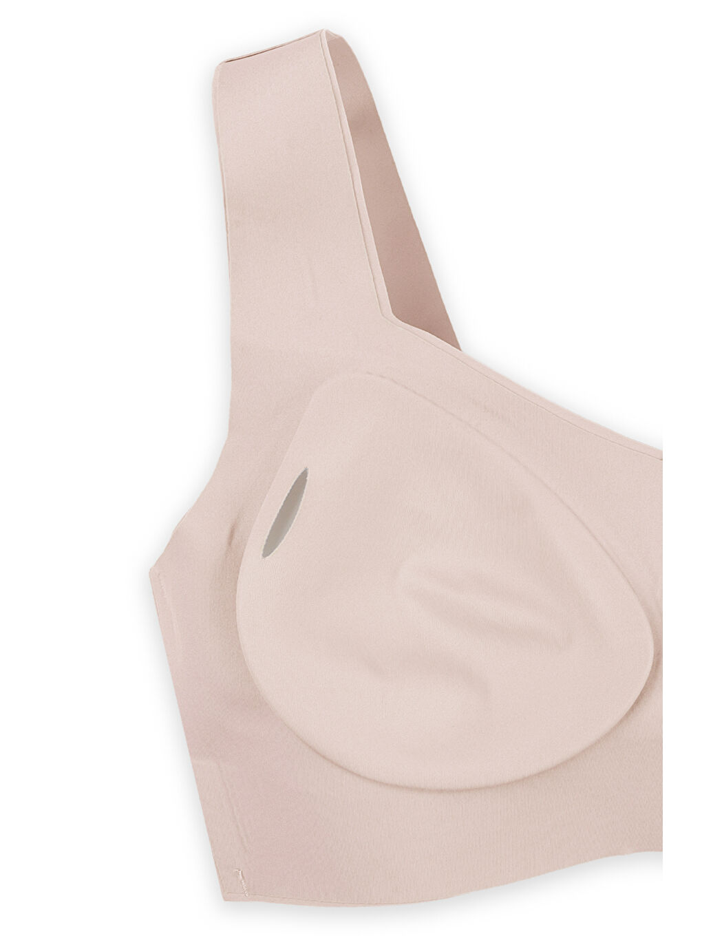 Ekru Balensiz Lazer Dikişsiz Çıkarılabilir Pedli Kalın Askılı Görünmez Sütyen-3