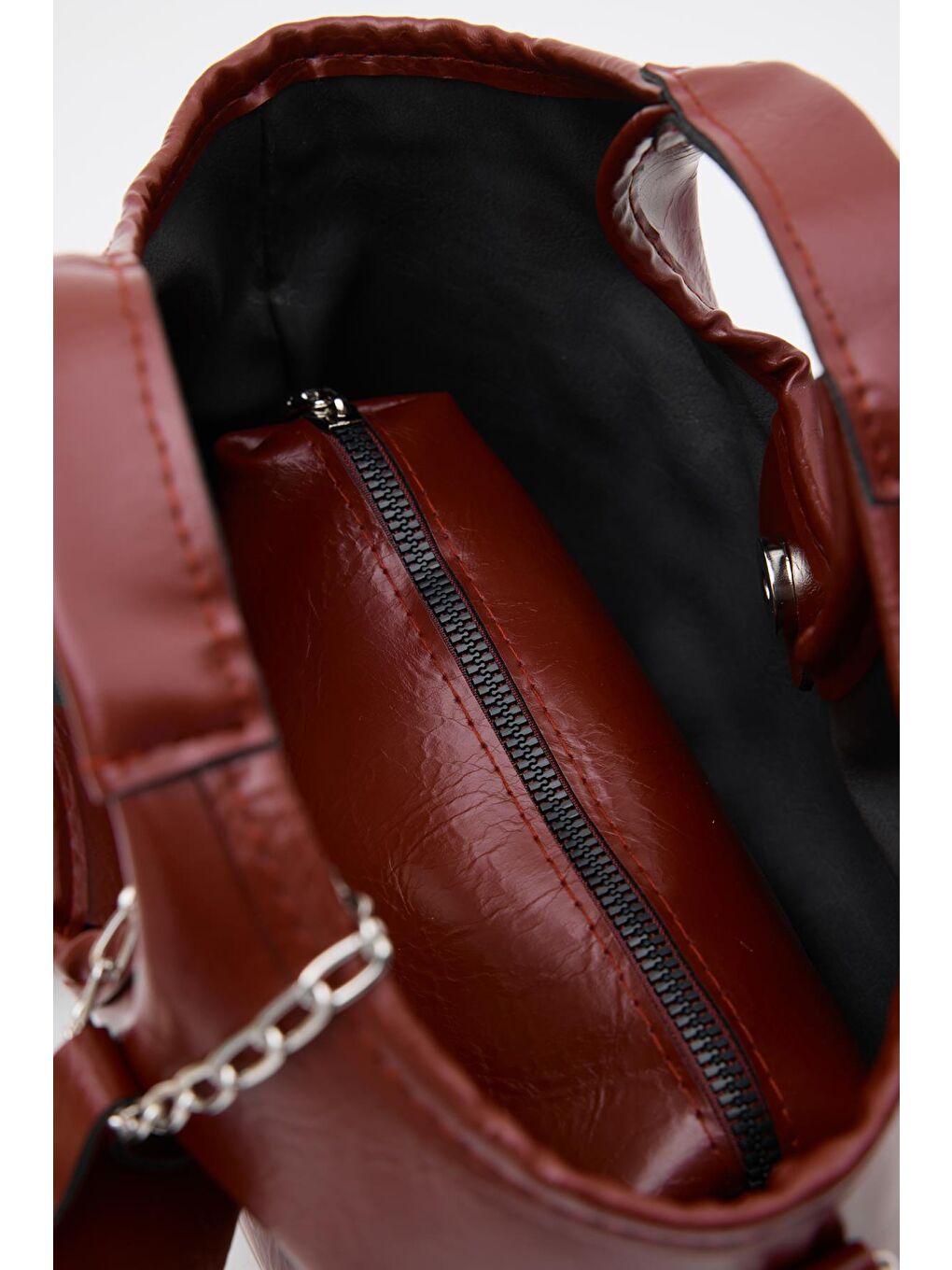 Meruno El Ve Çapraz Çanta Bordo-5