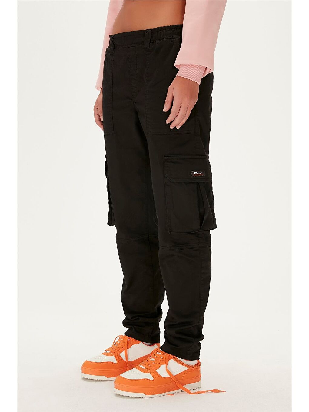 Lara Cargo Sweatpants Siyah Kadın Pantolon-1