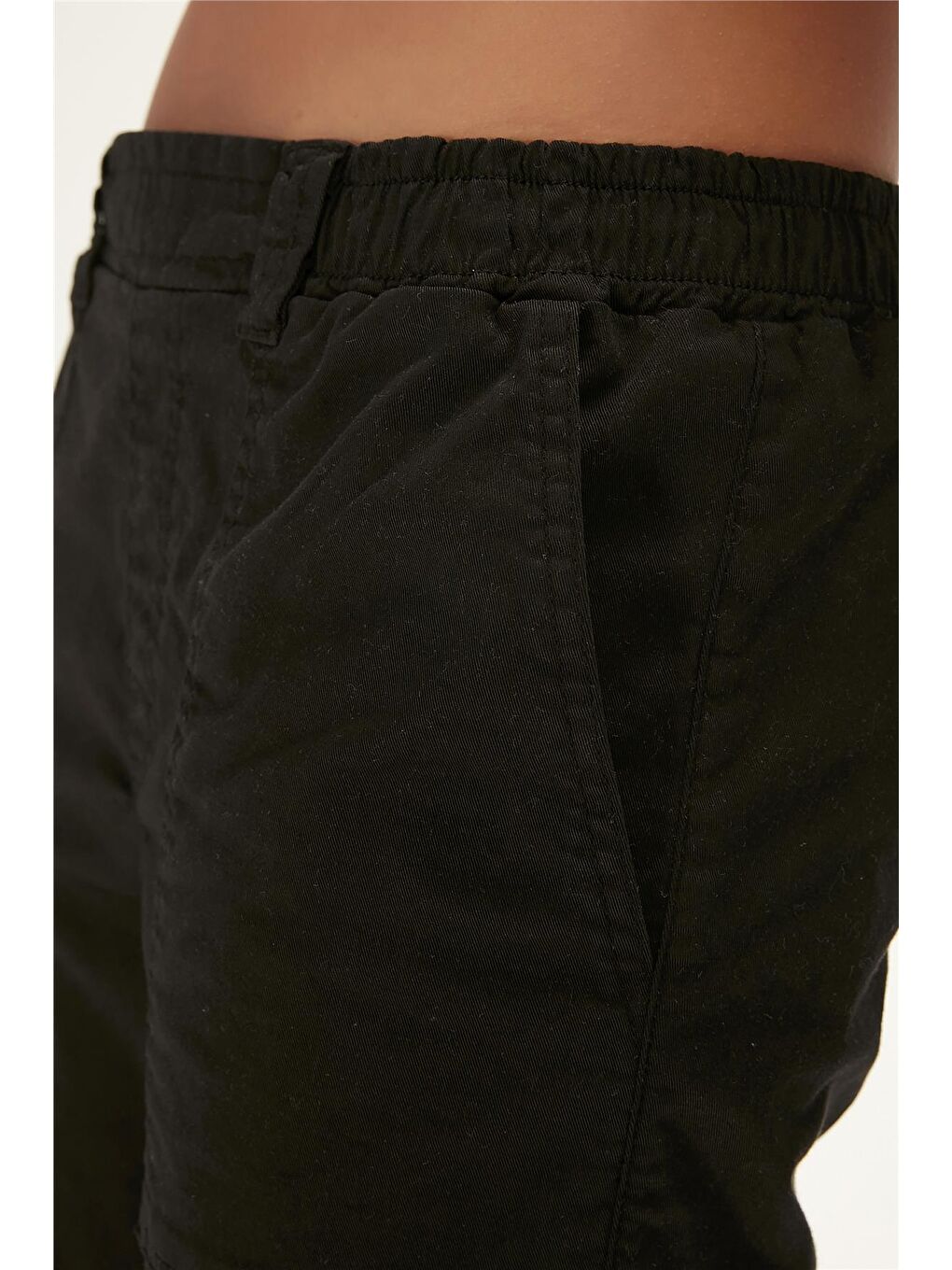 Lara Cargo Sweatpants Siyah Kadın Pantolon-3