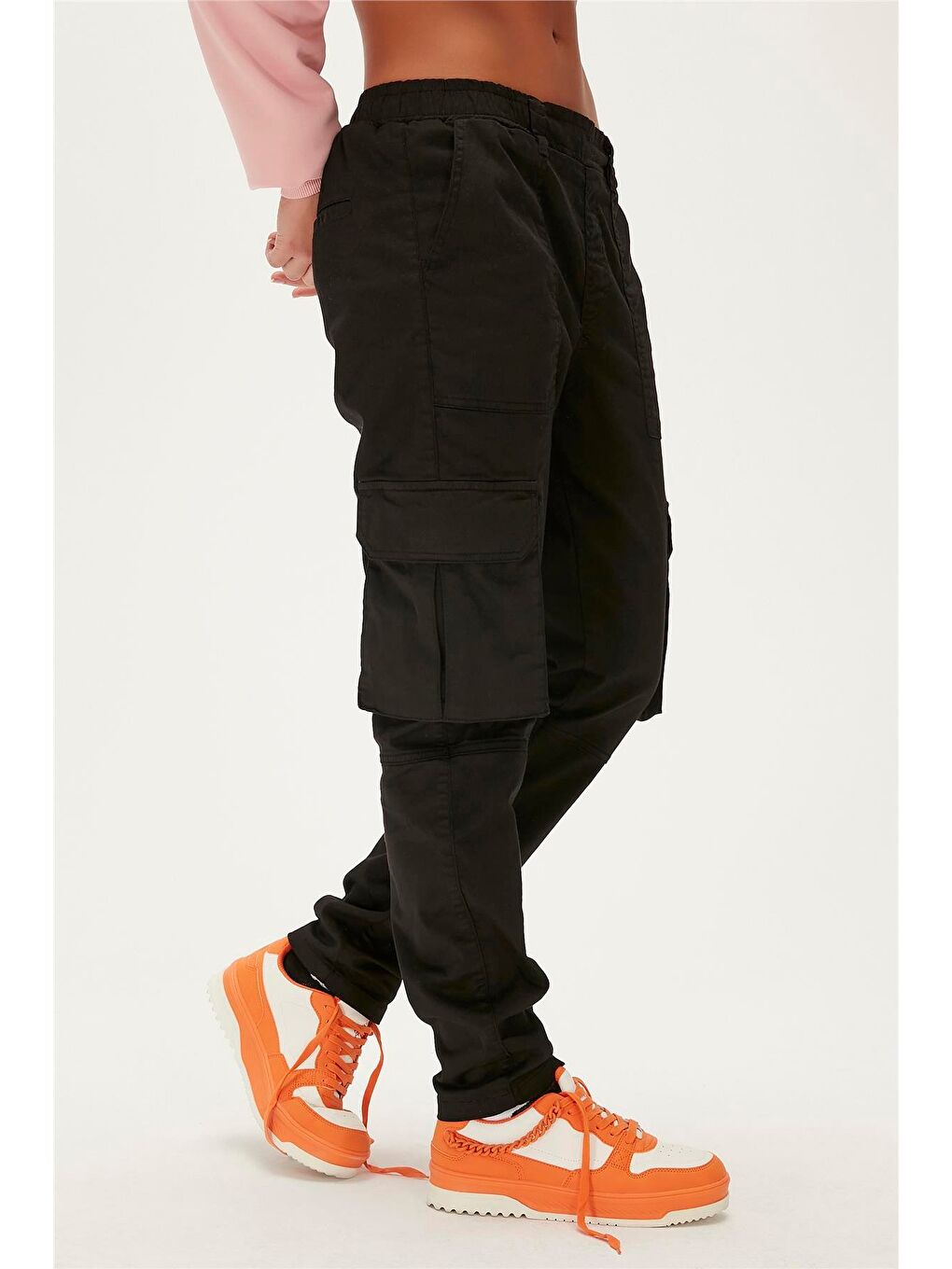 Lara Cargo Sweatpants Siyah Kadın Pantolon-6