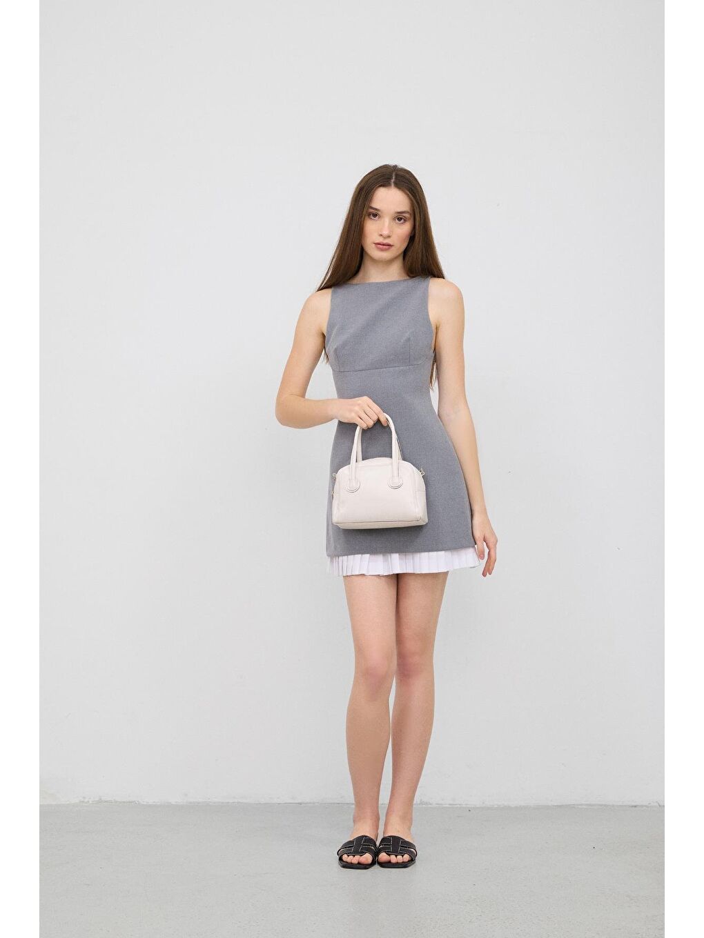 Ekru Mivy Çapraz Çanta Krem-6