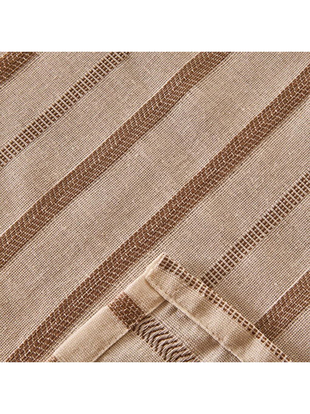 Soft Herringbone Masa Örtüsü - Ekru / Bej - 140x220 cm-2