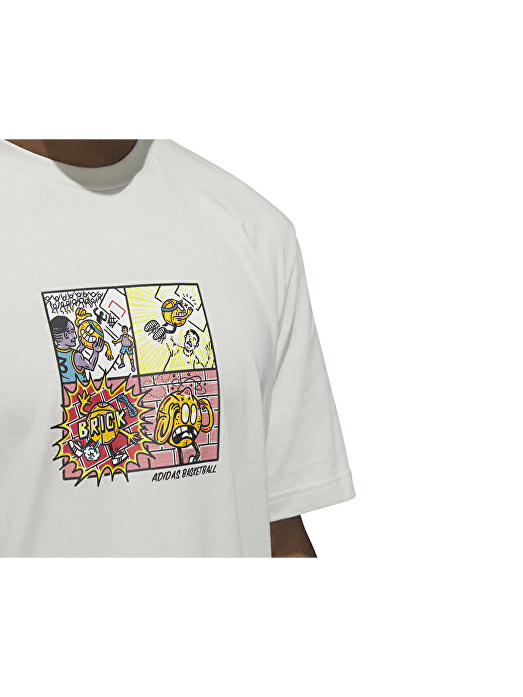 Lil Stripe Comic Graphic Tee Erkek Günlük Tişört Ix0096 Gri-4