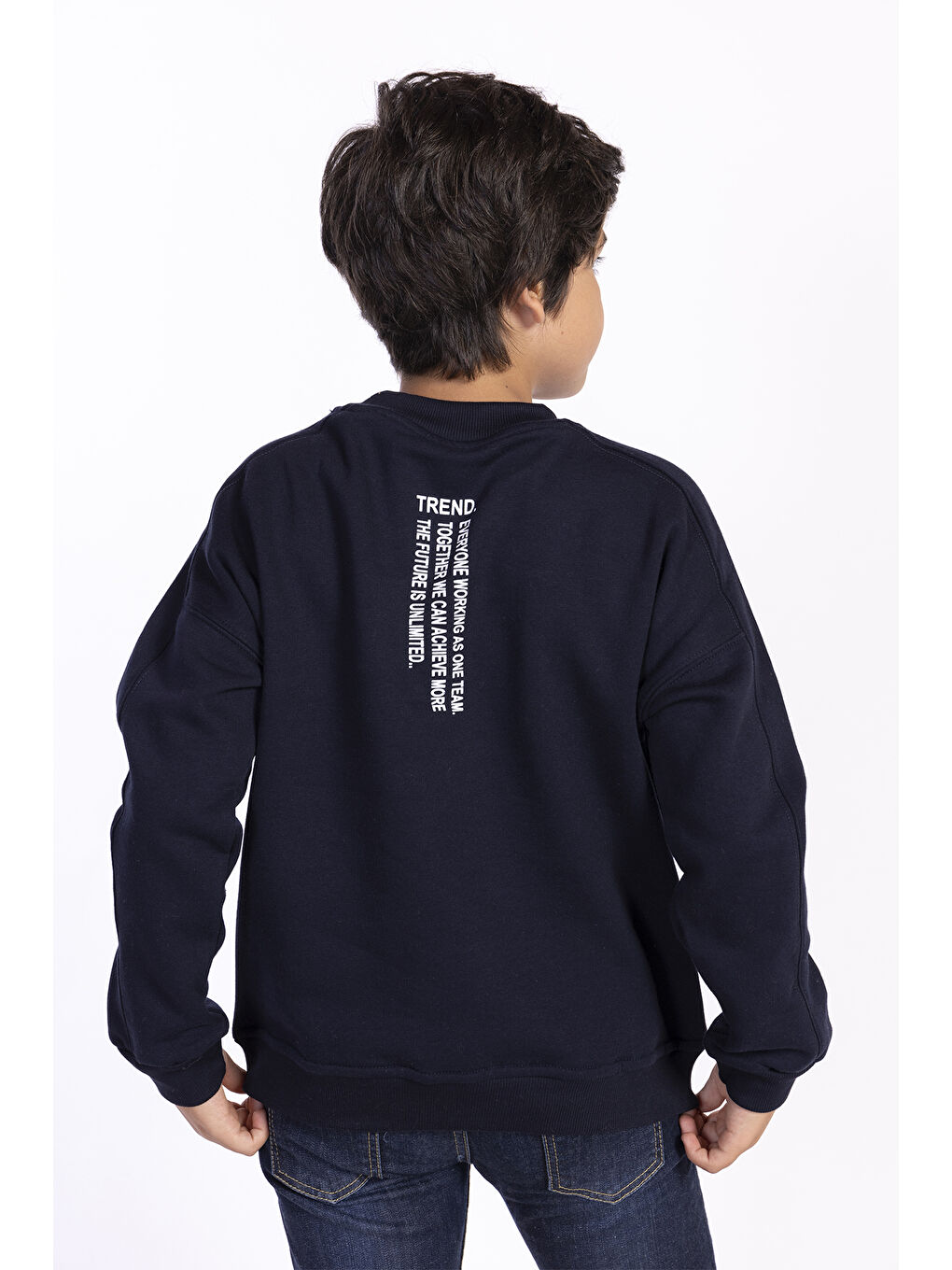 Siyah Erkek Çocuk Balıkçı Yaka Sweatshirt-1