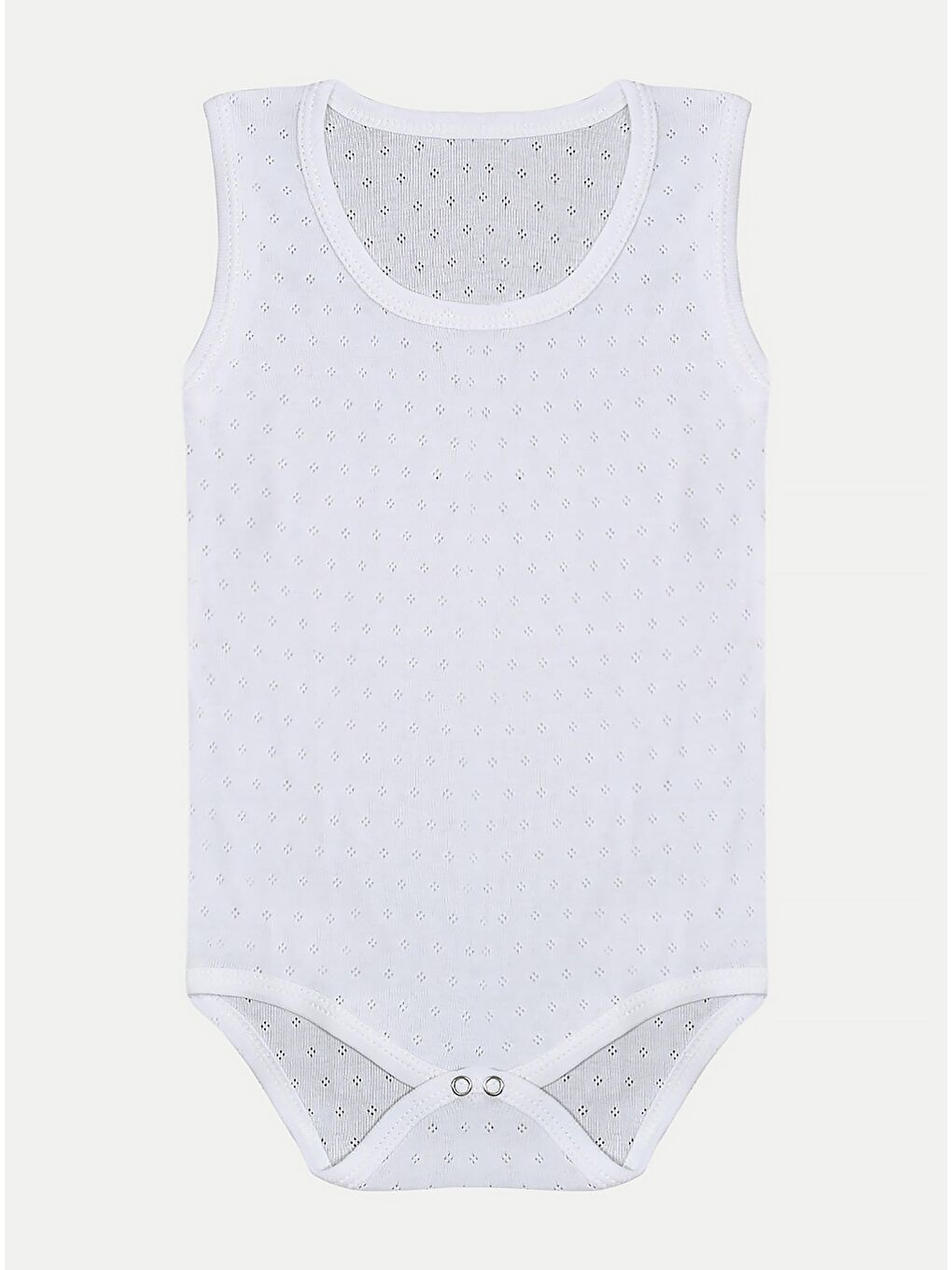 Askılı Bebek Body Zıbın Jakarlı %100 Pamuk Doğal Kumaş Nefes Alan Beyaz