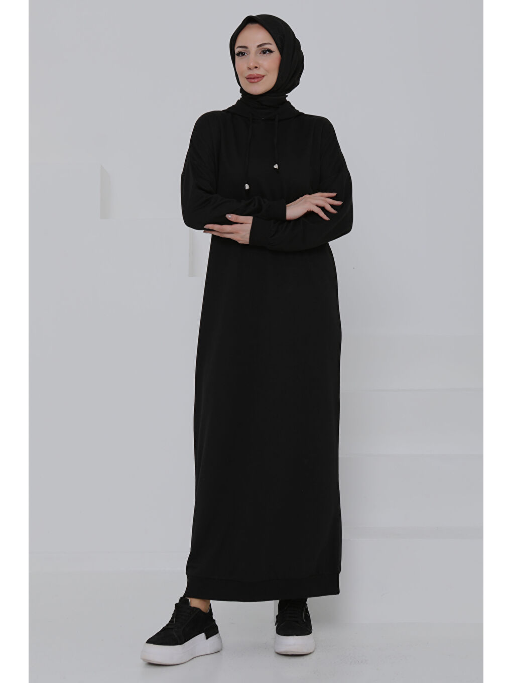 Armalı Elbise Siyah - 27049-4