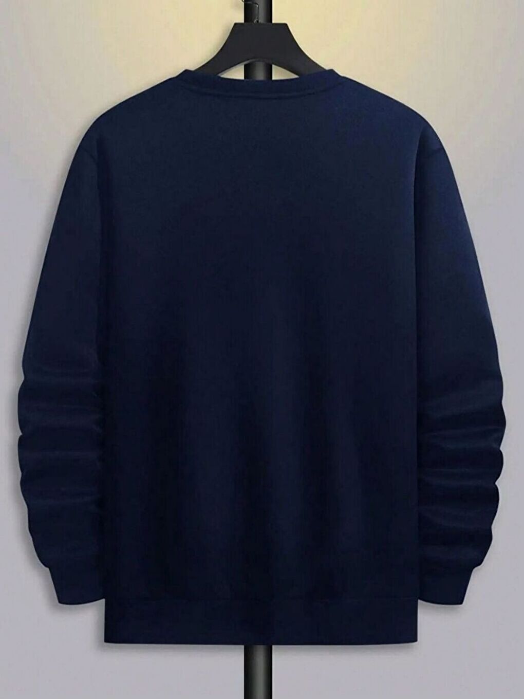 Lacivert Paris Dream Maker Baskılı Oversize Bisiklet Yaka Uzun Kollu Sweatshirt-1