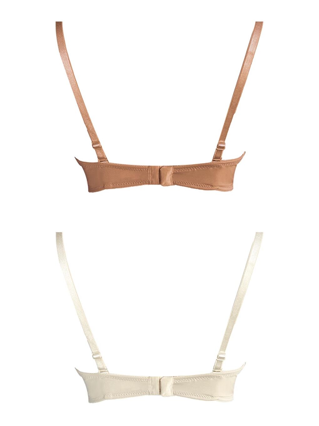 Karışık Balenli Toparlayıcı Dolgusuz Straplez Lotus Sütyen 2Li Paket-3-1