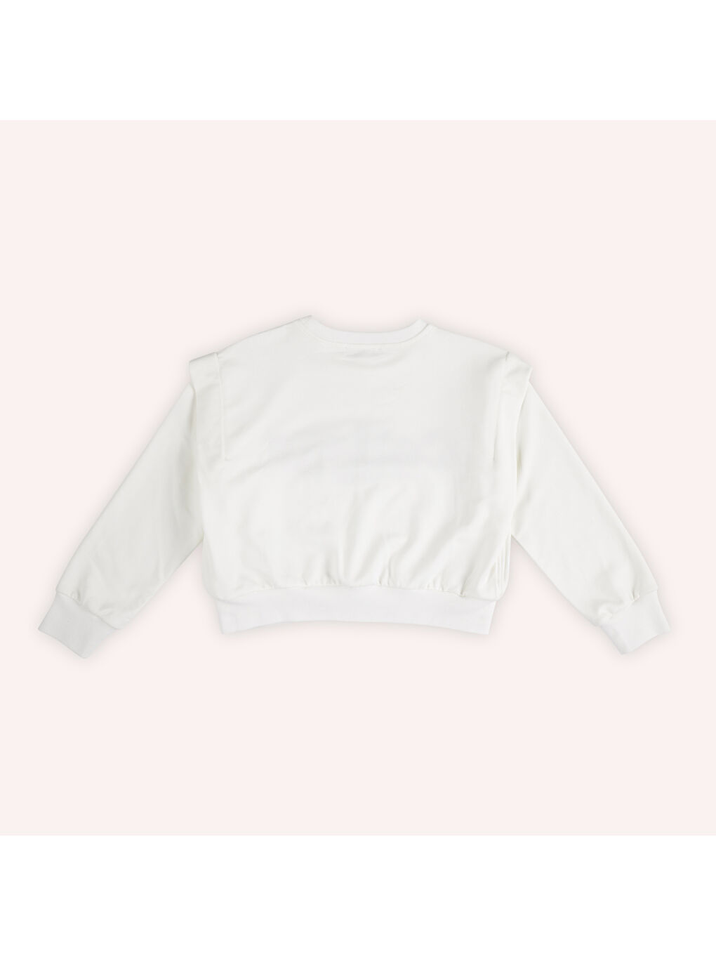 Panço Ekru Kız Çocuk Nakış Detaylı Sweatshirt - 5