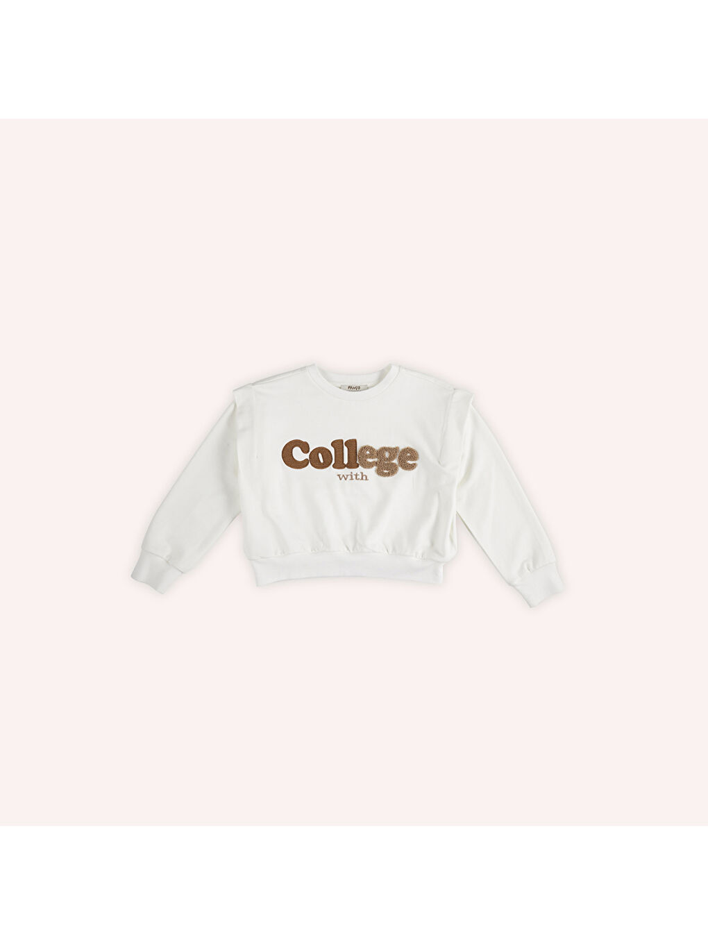 Panço Ekru Kız Çocuk Nakış Detaylı Sweatshirt - 8