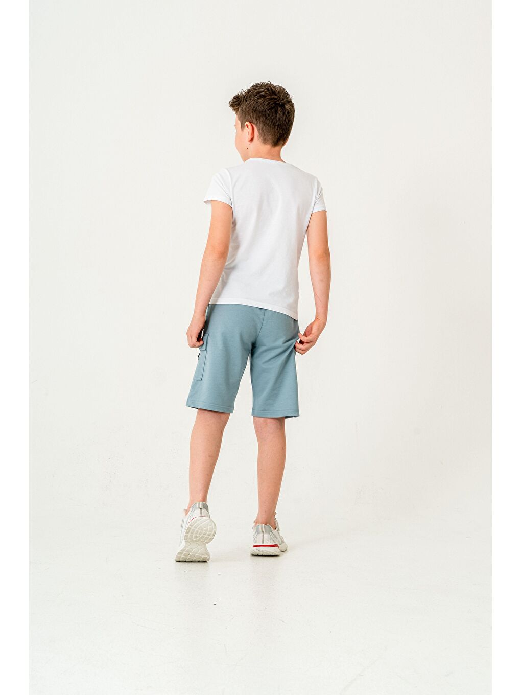 Mavi Kargo Cepli Cep Kapağı Lieve In Yourself Baskılı Erkek Çocuk Şort-10