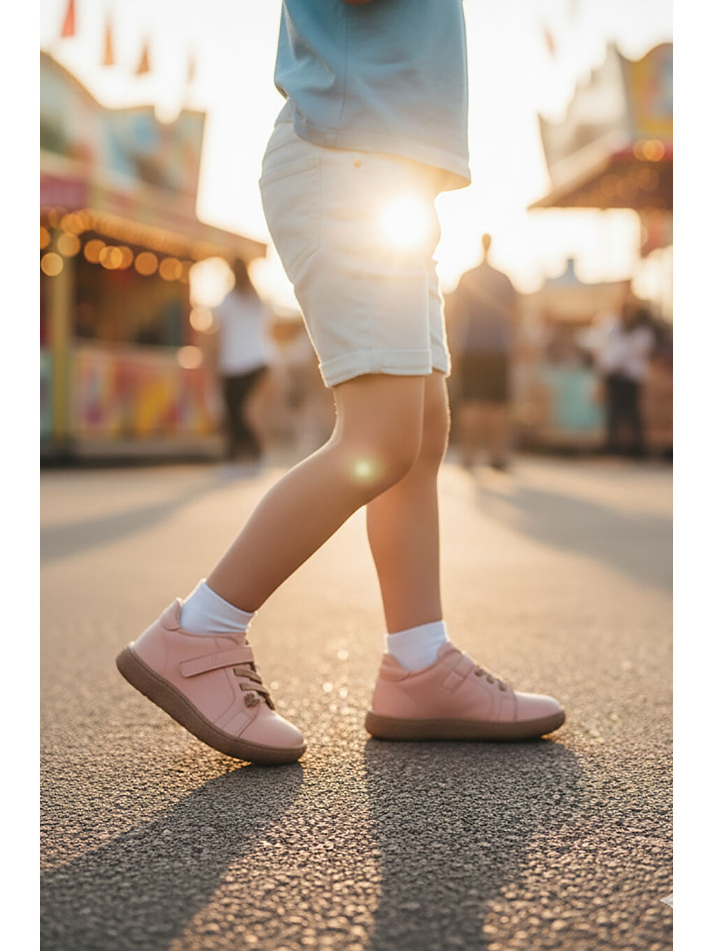 Pembe Arad %100 Deri Günlük Kız Çocuk Spor Ayakkabı-2