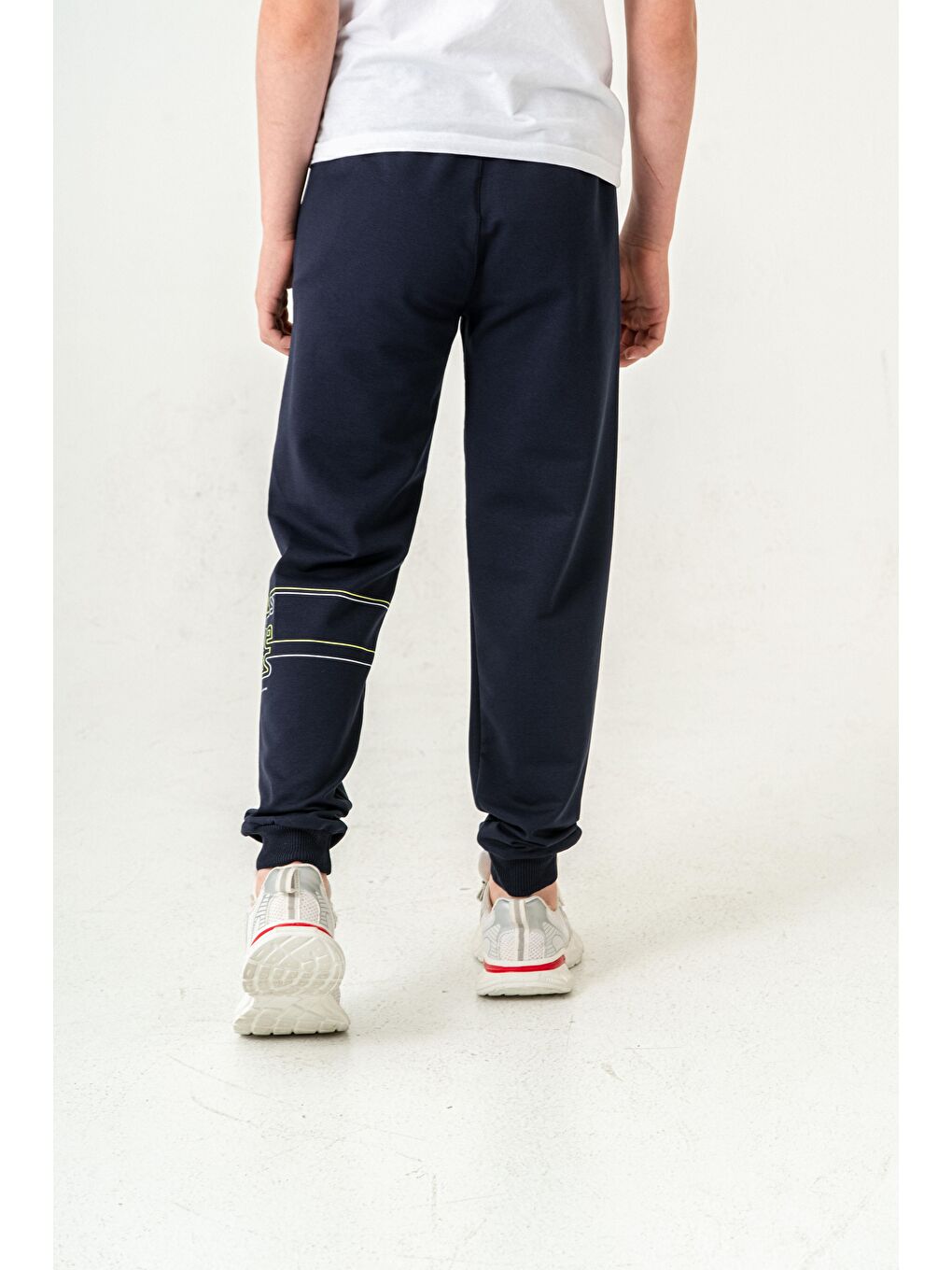 Lacivert Croos The Lines Baskılı Cepler Fermuarlı Erkek Çocuk Eşofman Altı-6