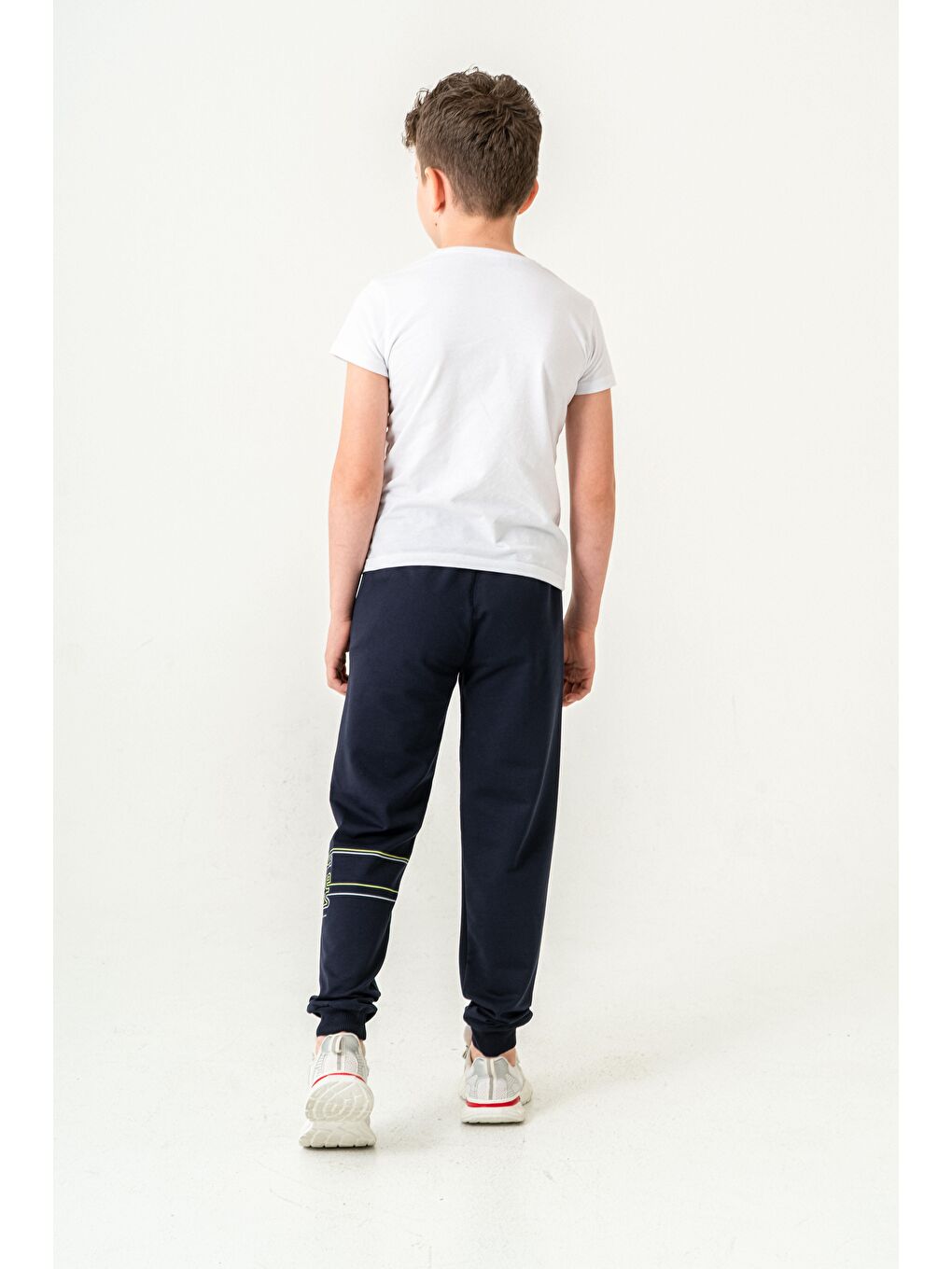 Lacivert Croos The Lines Baskılı Cepler Fermuarlı Erkek Çocuk Eşofman Altı-8