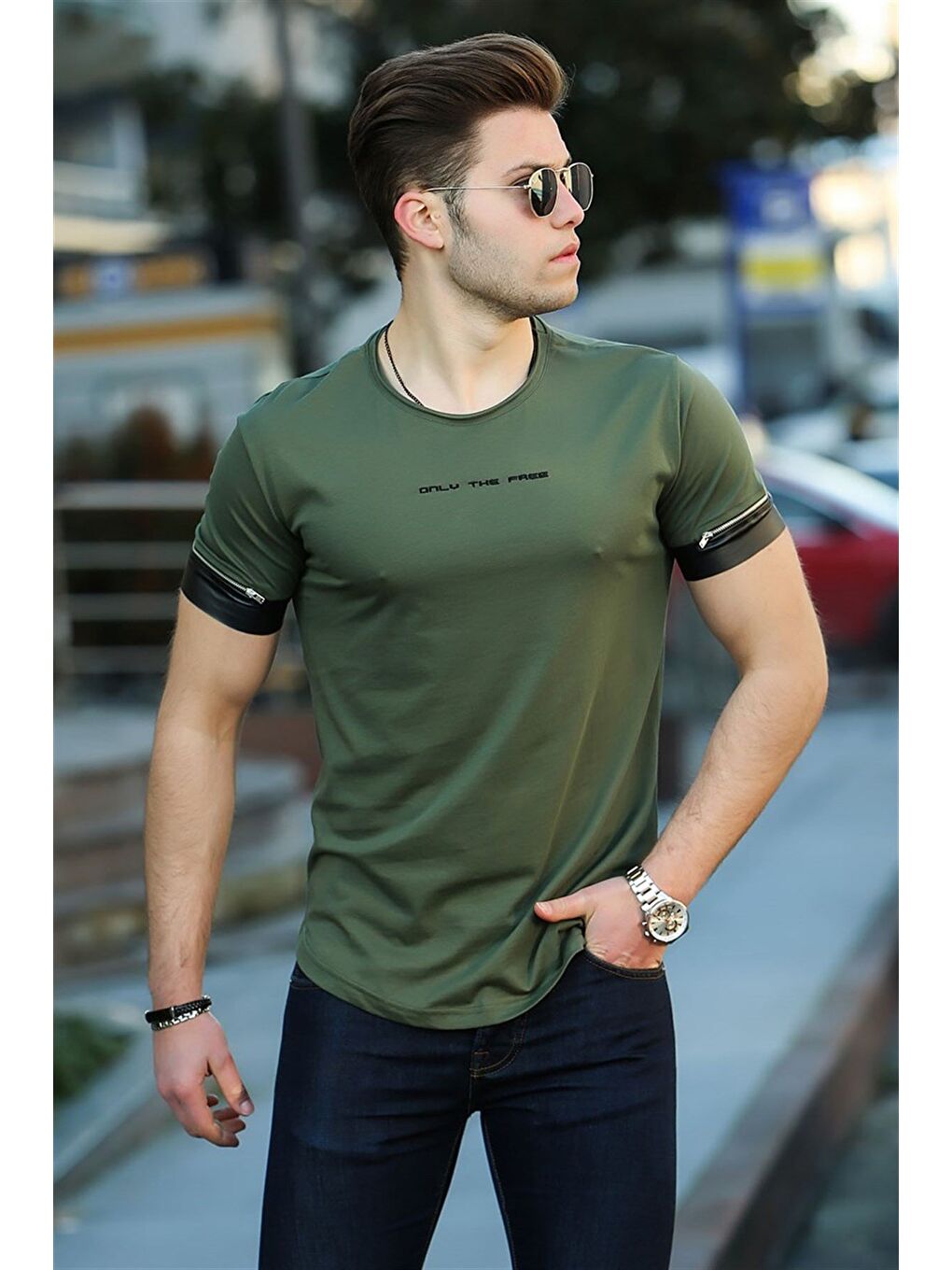 Haki Erkek Tişört 4451