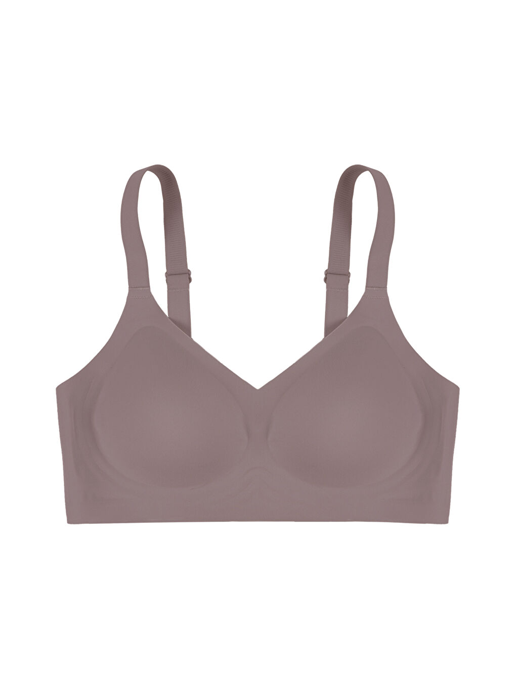 Kahverengi Balensiz Lazer Dikişsiz Görünmez Çıkarılabilir Pedli Toparlayıcı Sütyen-2