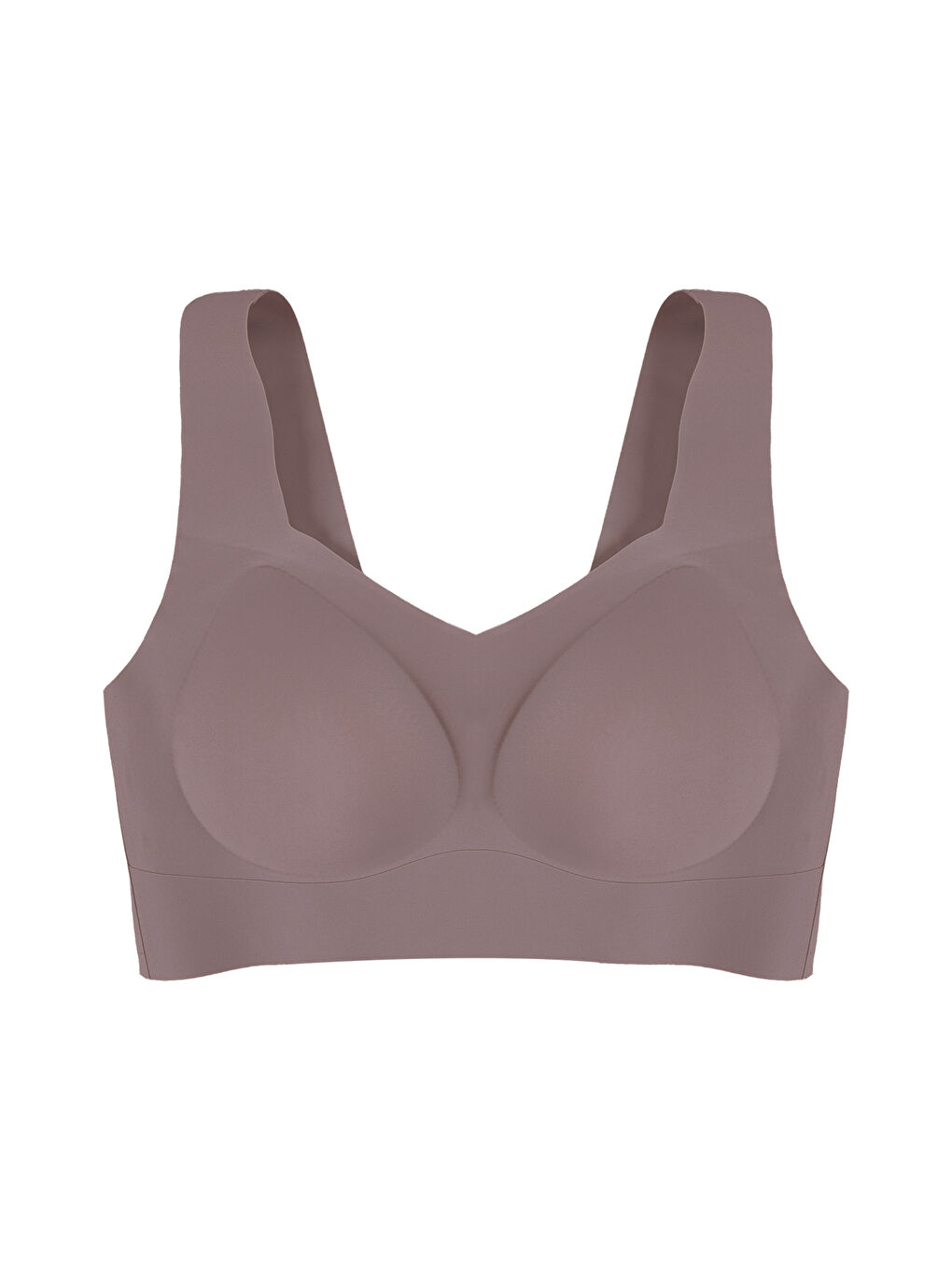 Kahverengi Balensiz Lazer Dikişsiz Çıkarılabilir Pedli Kalın Askılı Görünmez Sütyen-2