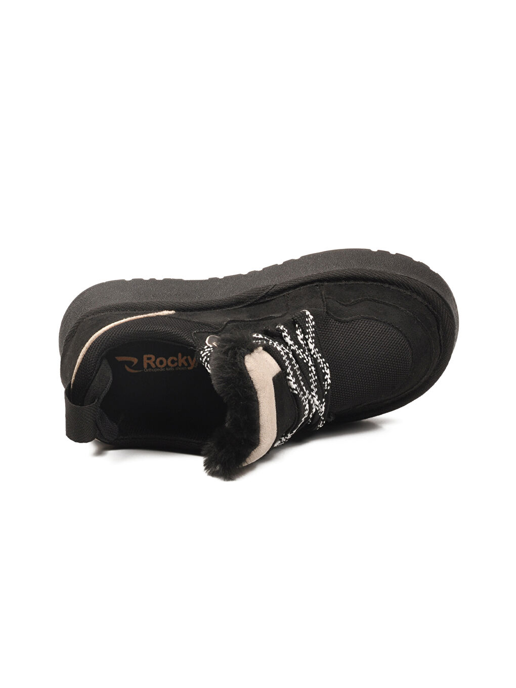 Siyah Süet Bağcıklı Unisex Çocuk Spor Ayakkabı 412445 F-3