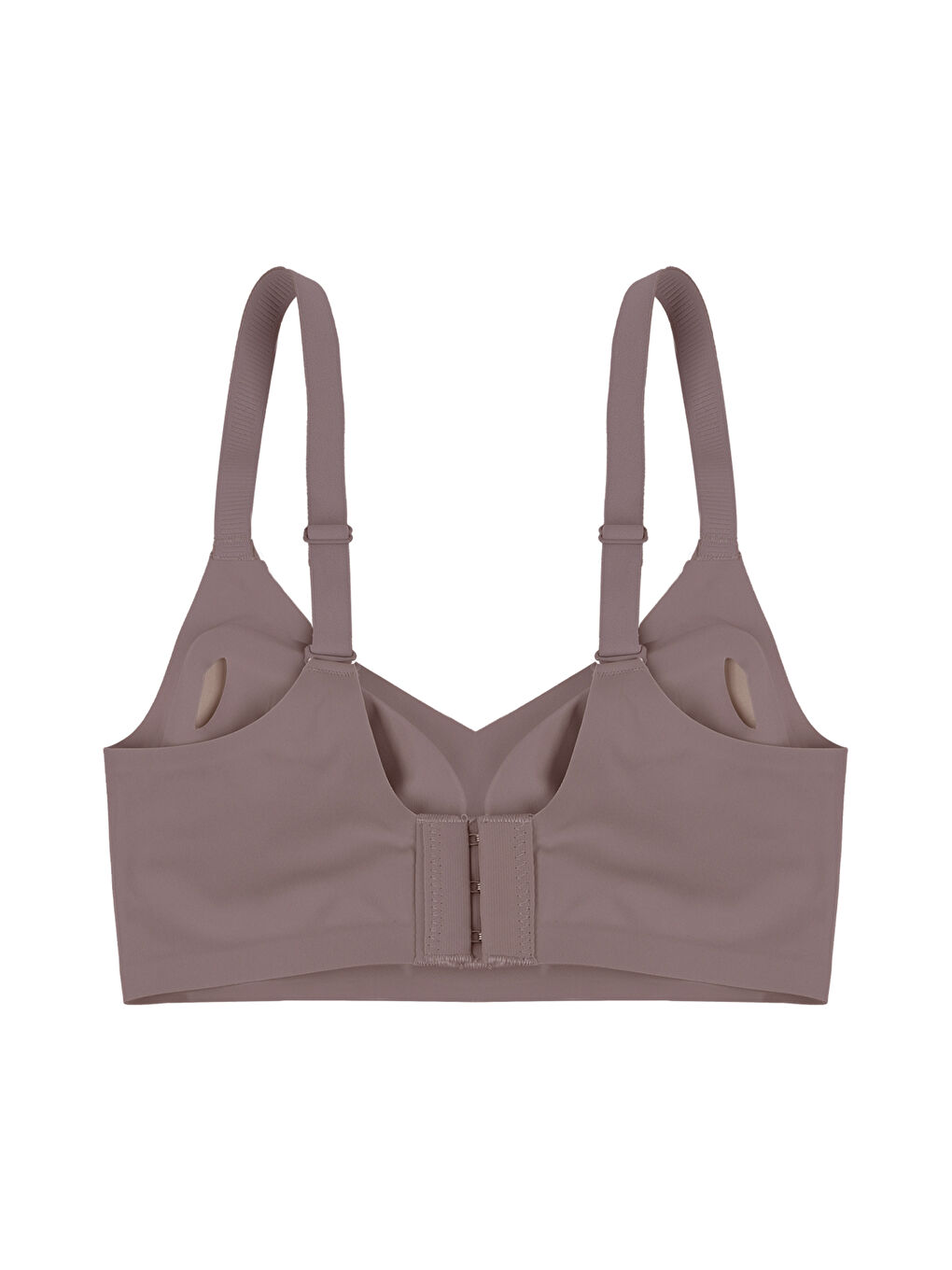 Kahverengi Balensiz Lazer Dikişsiz Görünmez Çıkarılabilir Pedli Toparlayıcı Sütyen-3