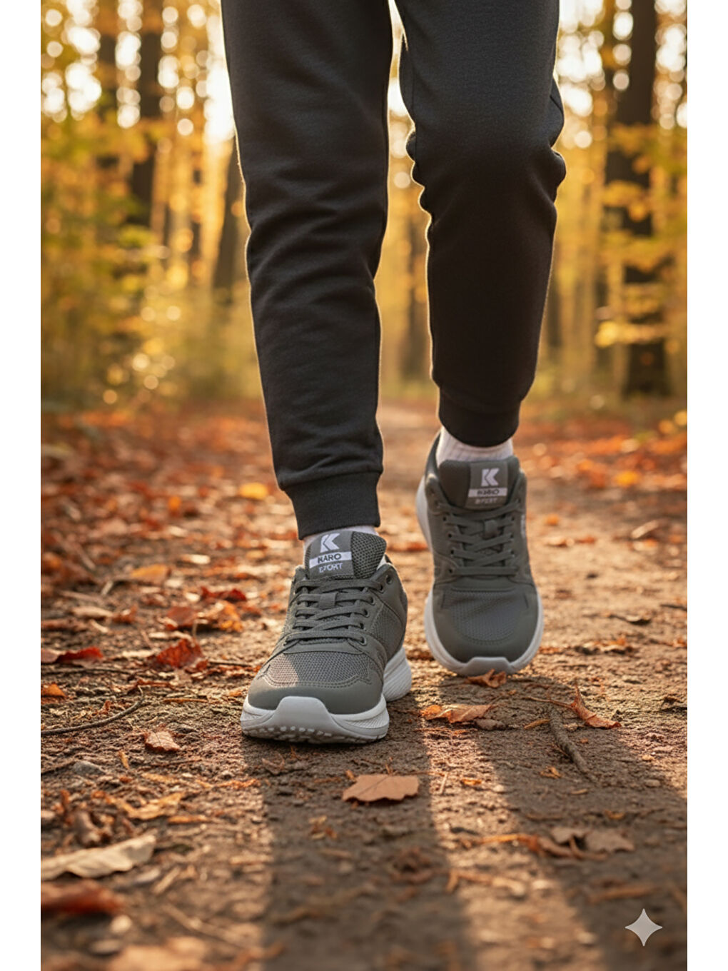 Gri Dima Fileli Faylon Taban Erkek Çocuk Spor Ayakkabı-2