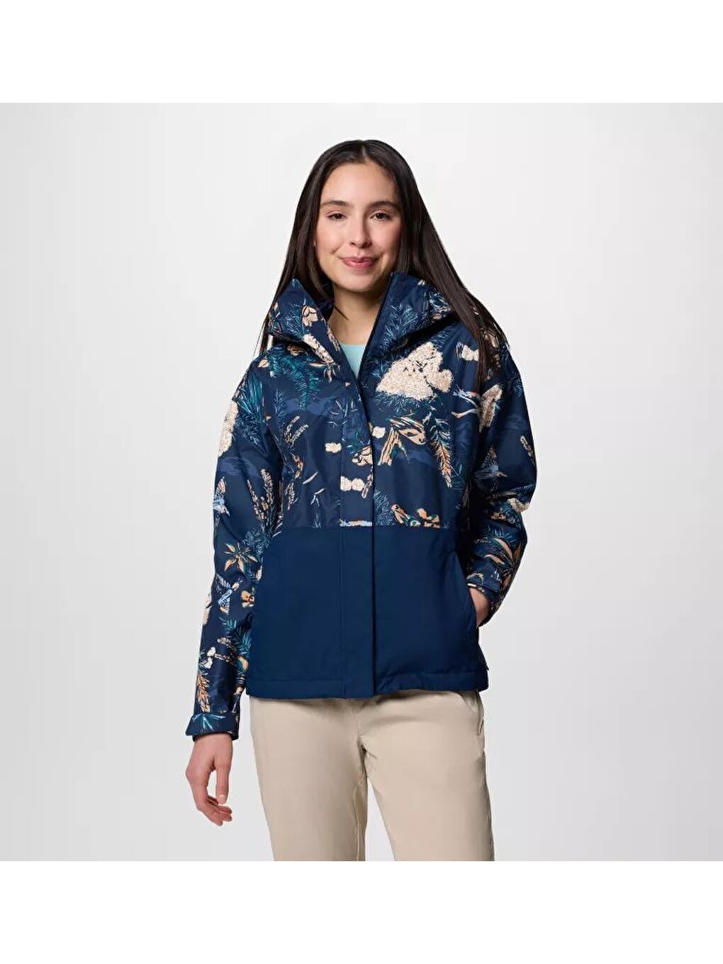 Lacivert Women's Hikebound™ Printed Jacket Kadın Mont WL5192