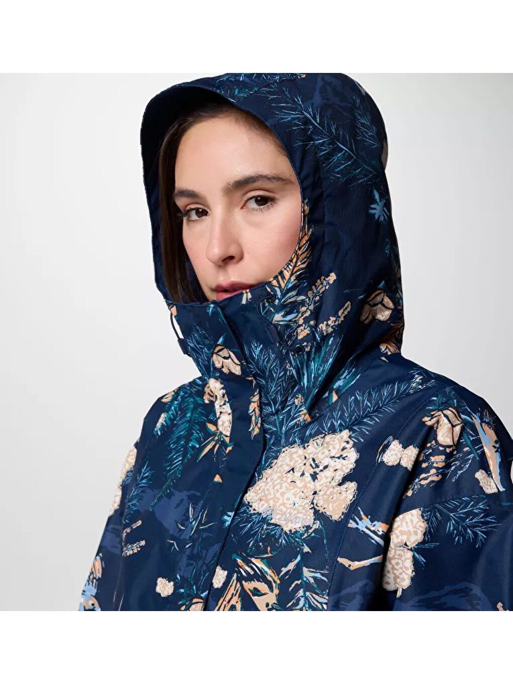 Lacivert Women's Hikebound™ Printed Jacket Kadın Mont WL5192-3