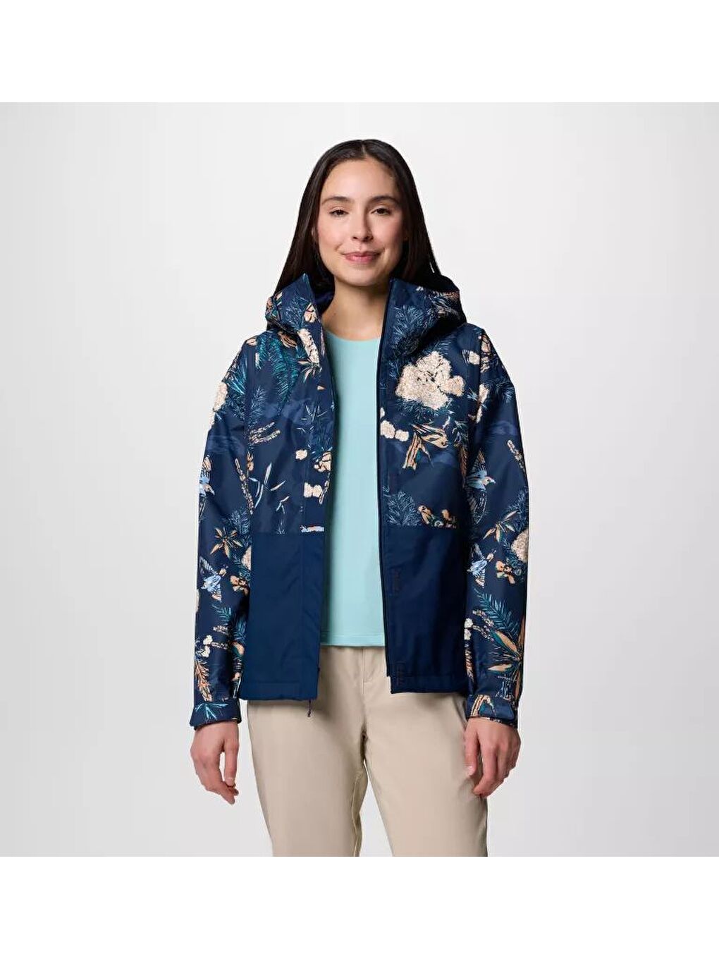 Lacivert Women's Hikebound™ Printed Jacket Kadın Mont WL5192-5