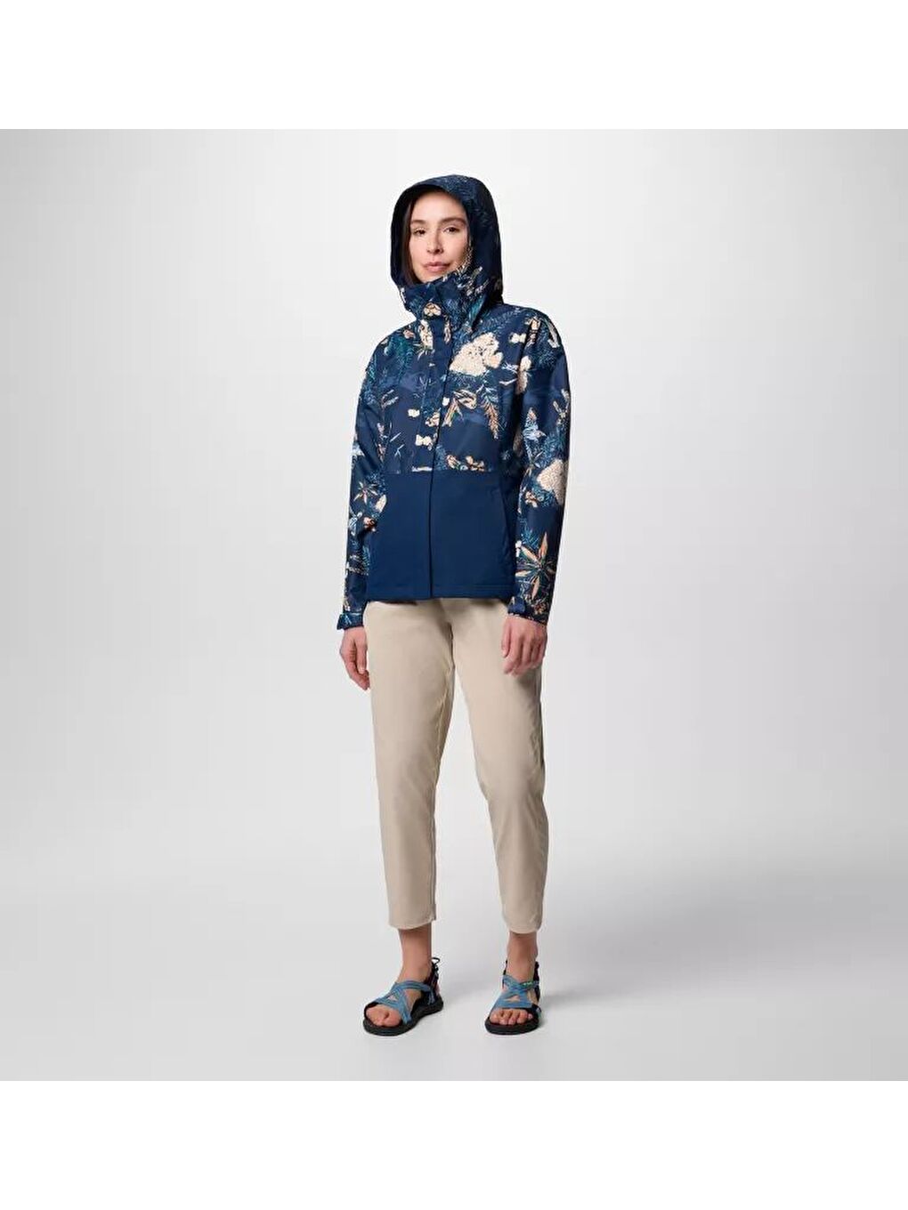 Lacivert Women's Hikebound™ Printed Jacket Kadın Mont WL5192-6