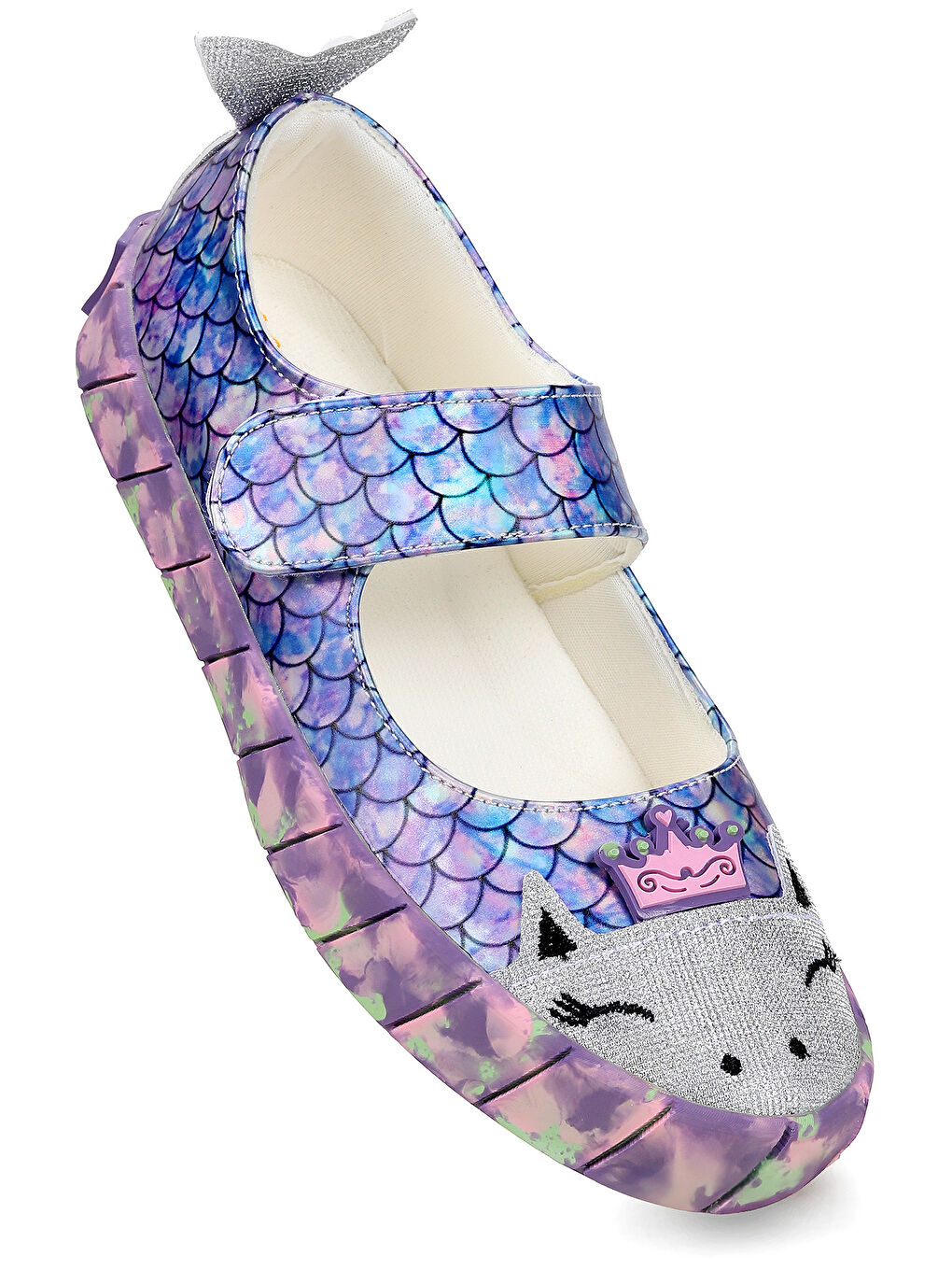 Lila Zubin Deniz Kızı Cırtlı Kız Çocuk Babet Ayakkabı