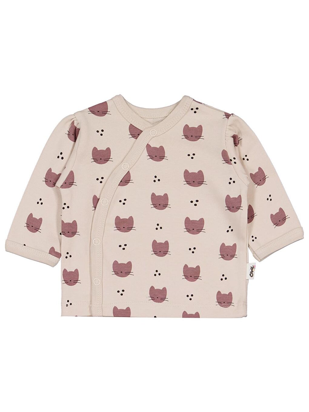 Baby Kedi Empirme 4 lü Zıbın Takımları - Bej-2