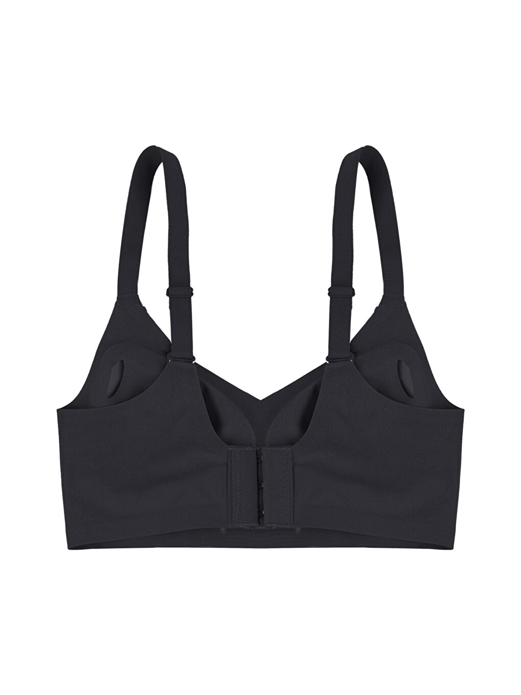 Siyah Balensiz Lazer Dikişsiz Görünmez Çıkarılabilir Pedli Toparlayıcı Sütyen-3