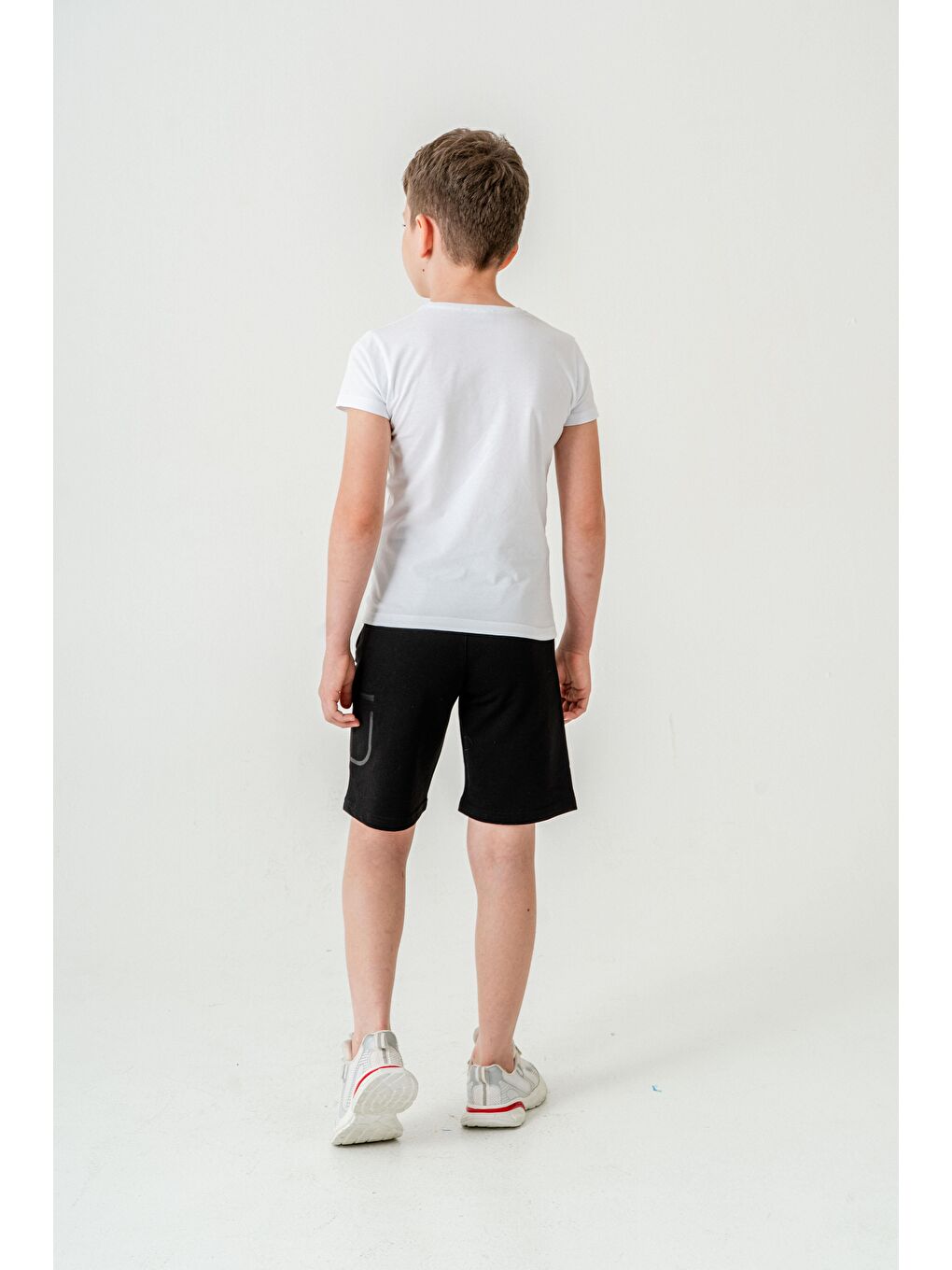 Siyah Stay  Good Baskılı Cep Fermuarlı Erkek Çocuk Şort-7