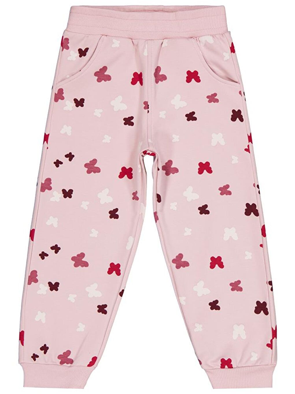 Girls Kelebek Baskılı 2-5 Yaş Eşofman Altı - Pembe 5-6 Yaş