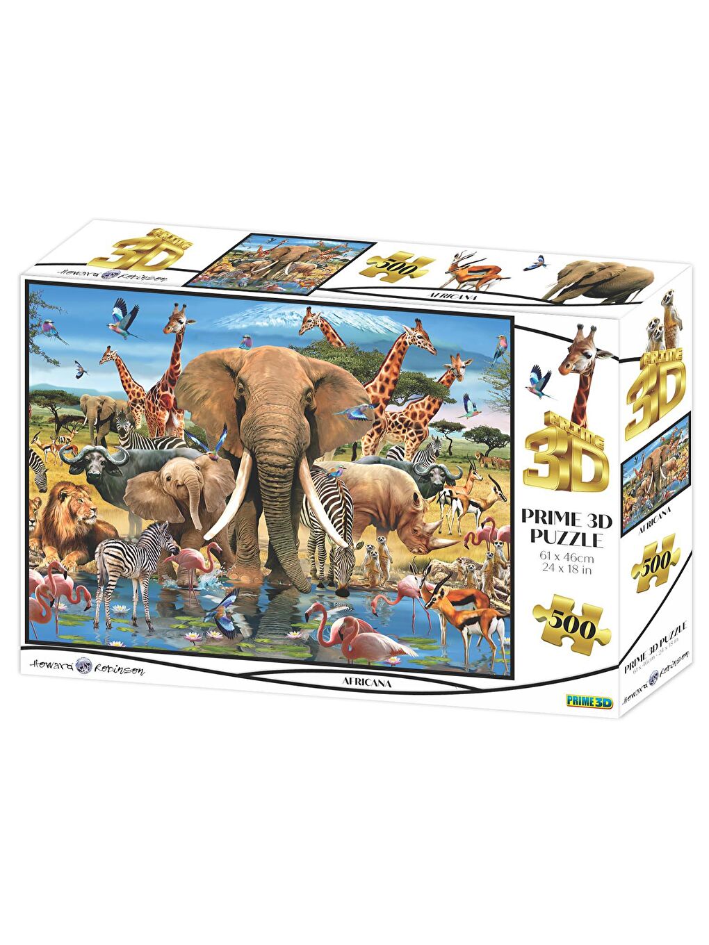 Prime 3D Renksiz Afrika 500 Parça Yetişkin Puzzle 10455