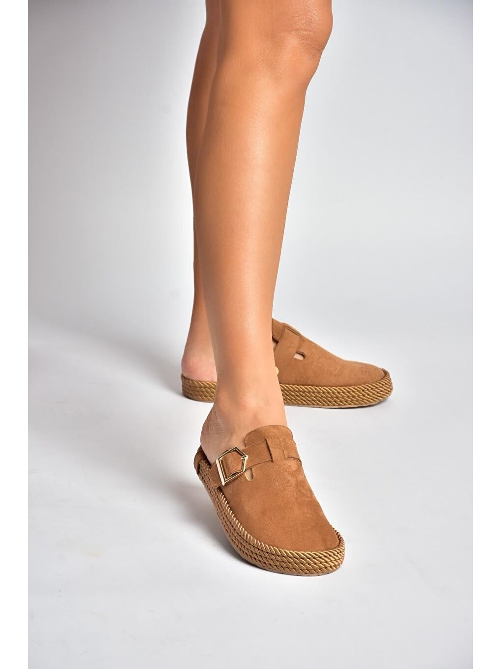 Kahverengi Taba Kadın Terlik Y596148402-2