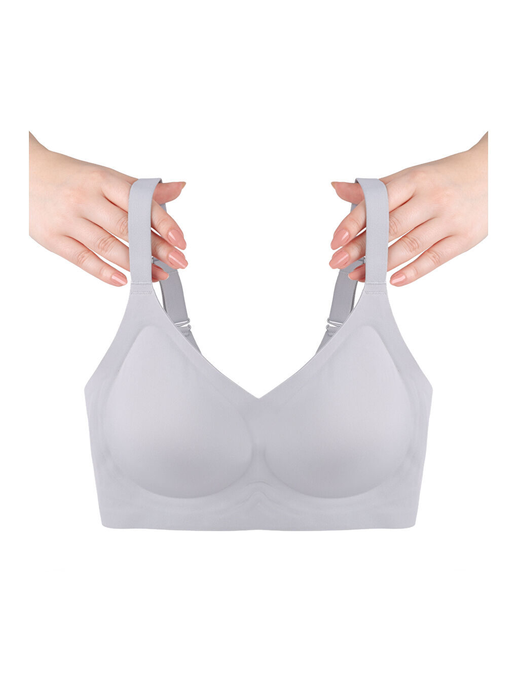 Mavi Balensiz Lazer Dikişsiz Görünmez Çıkarılabilir Pedli Toparlayıcı Sütyen