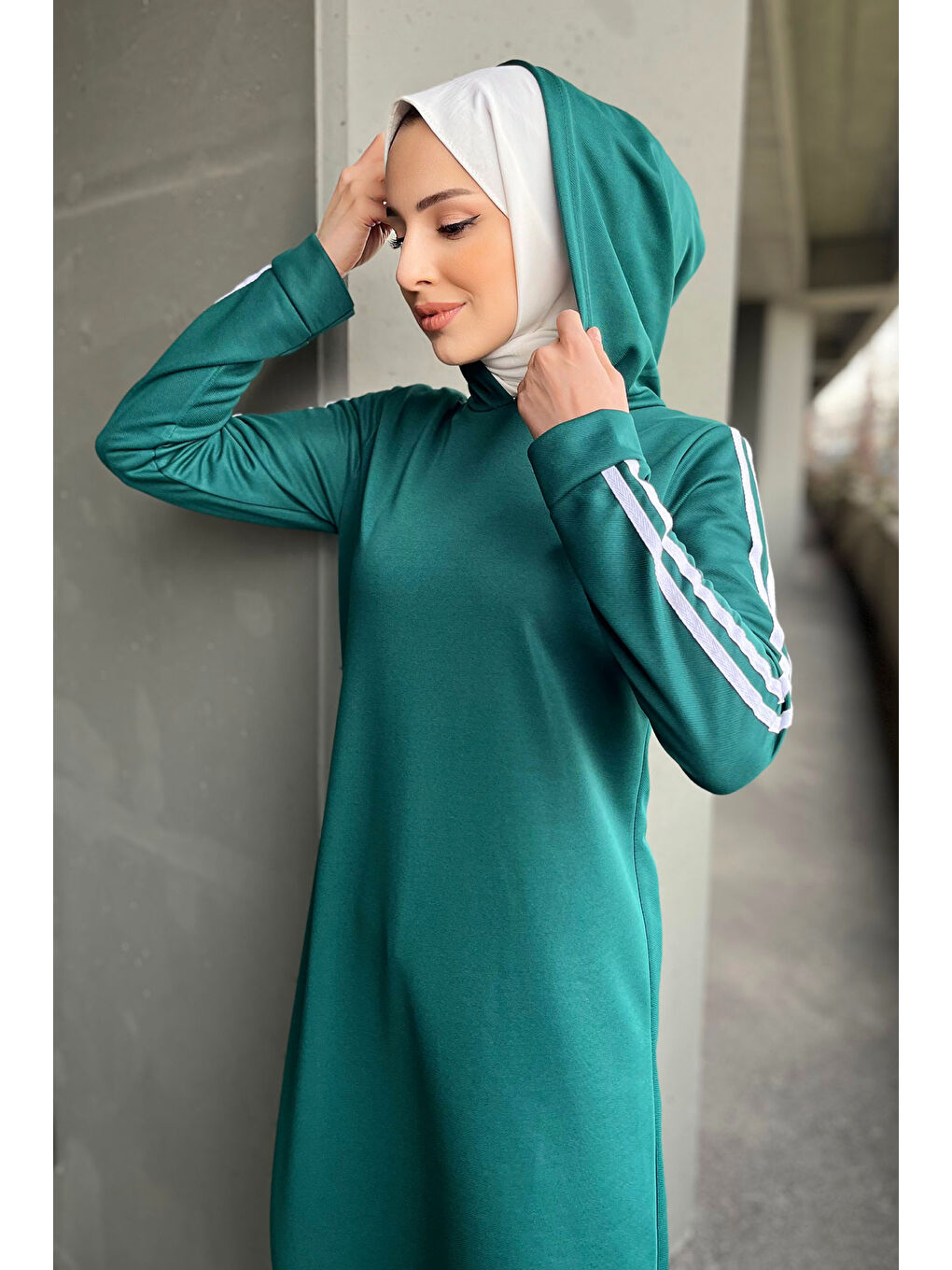 Yeşil Elbise Zümrüt - 11048-1