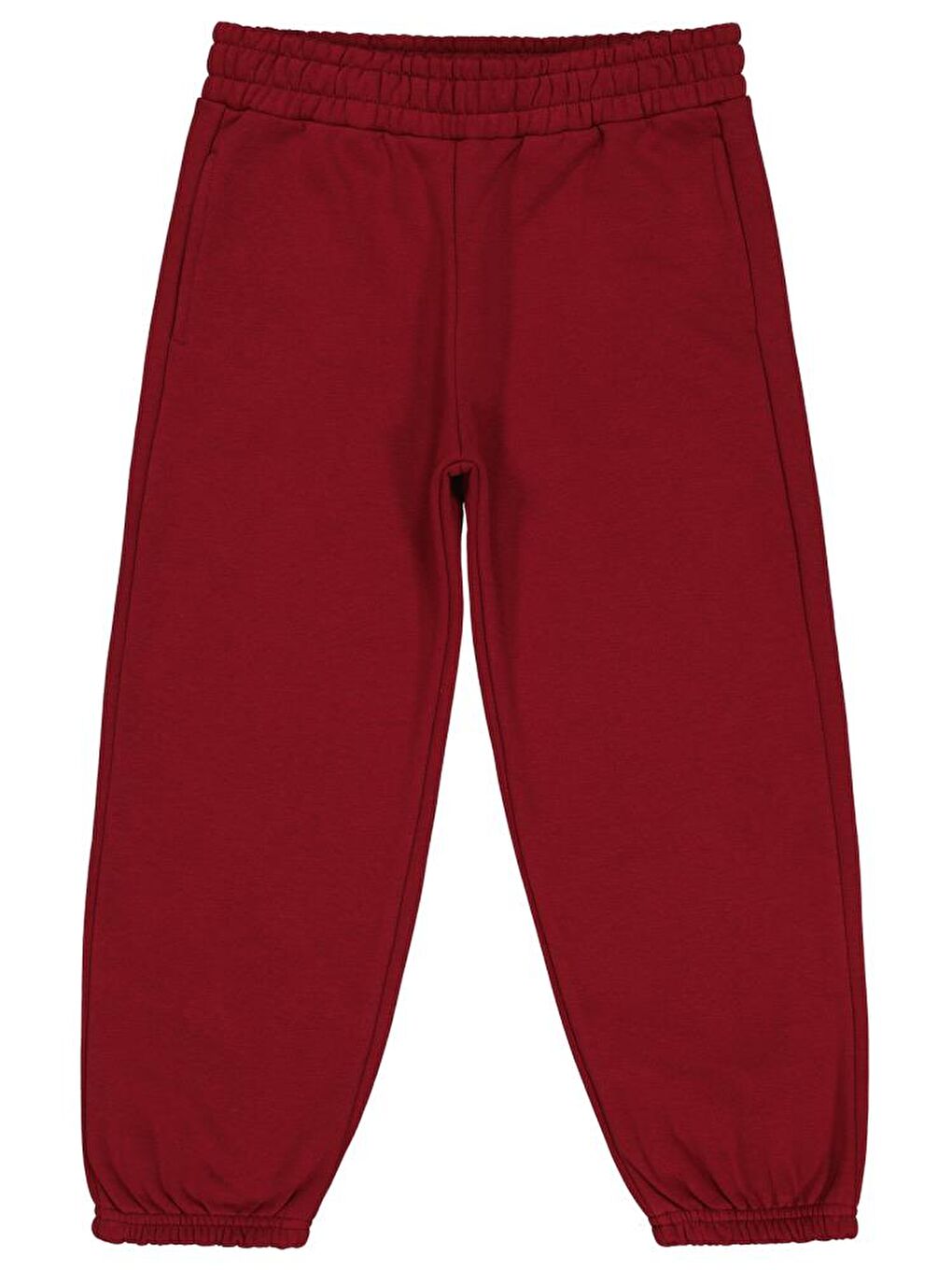 Girls Düz 6-9 Yaş Eşofman Altı - Bordo 9-10 Yaş