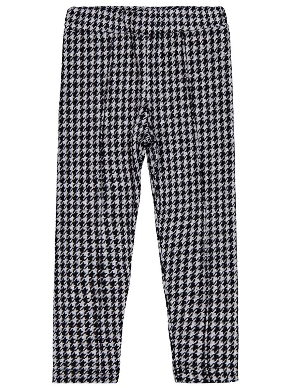 Girls Kazayağı Desen 10-13 Yaş Tayt - Siyah 12-13 Yaş-1