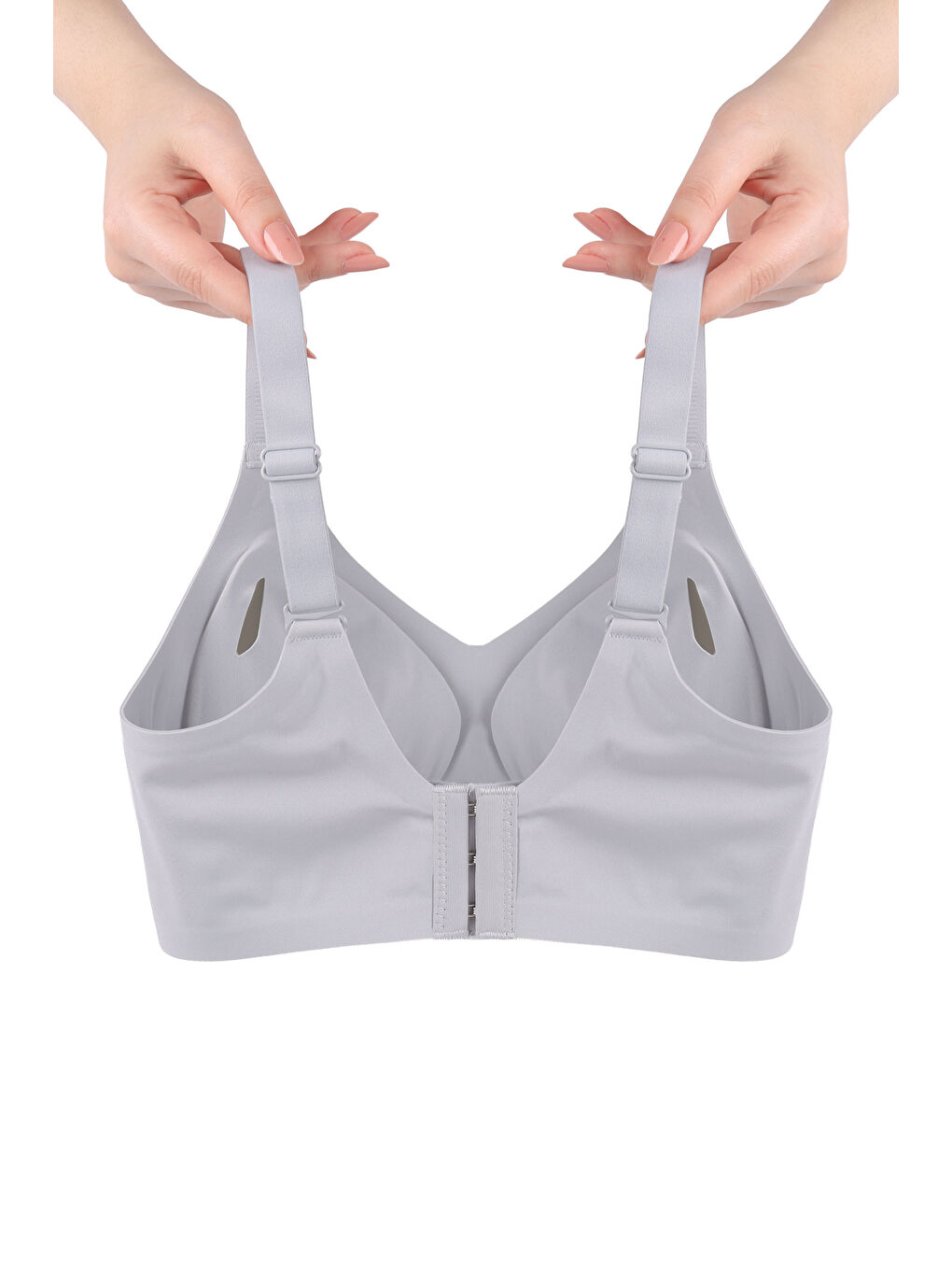 Mavi Balensiz Lazer Dikişsiz Görünmez Çıkarılabilir Pedli Toparlayıcı Sütyen-1