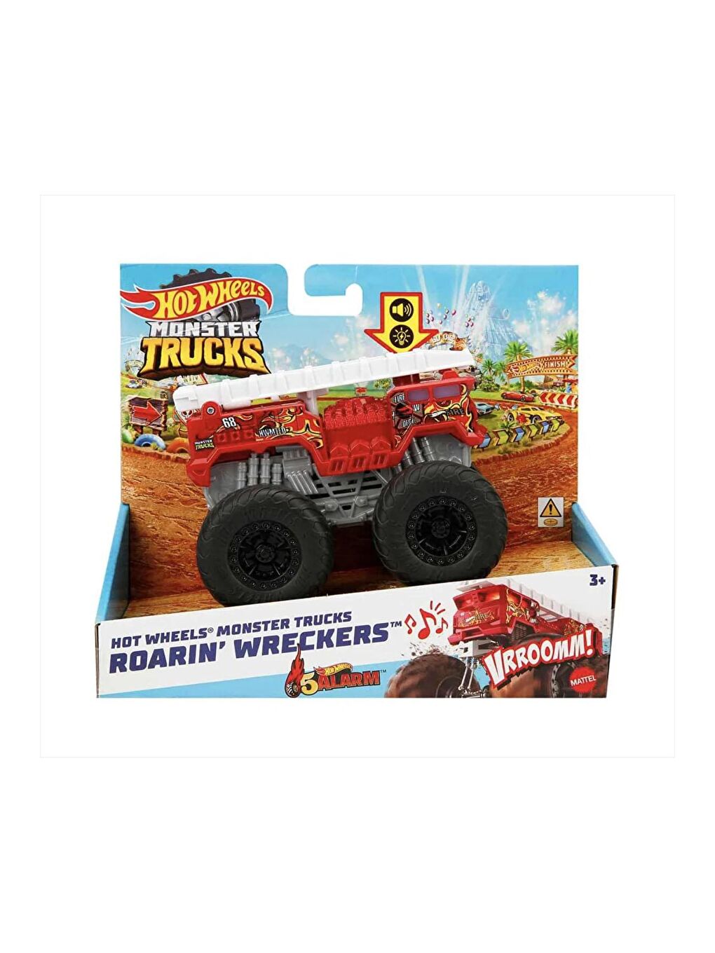 Hot Wheels Kırmızı Monster Trucks 1:43 Kükreyen Arabalar HDX65 - 1