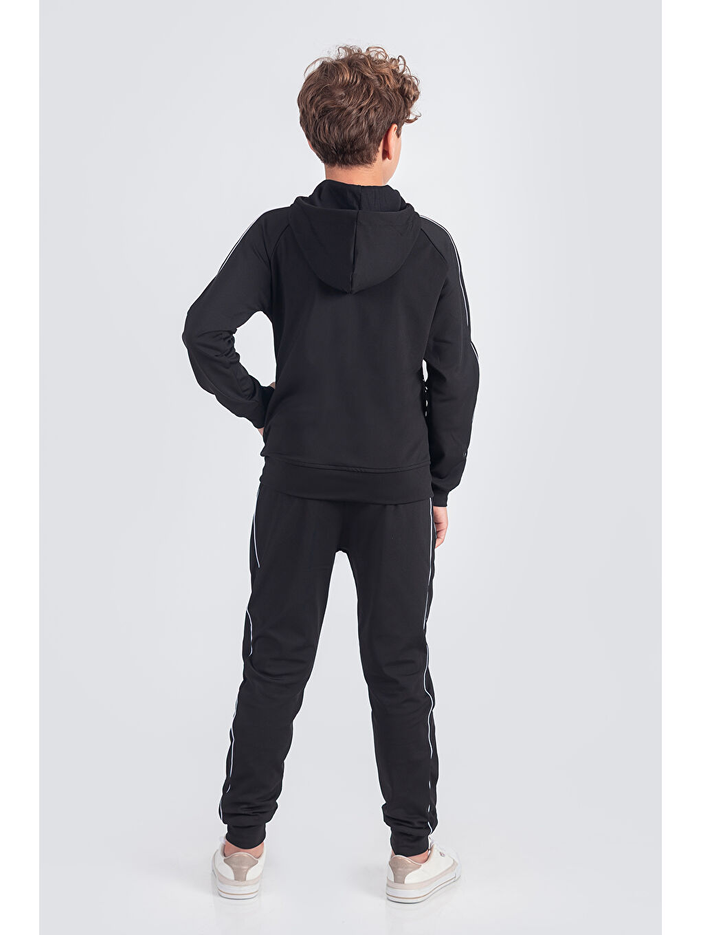 Siyah Dalgıç Kumaş Unisex Çocuk Eşofman Takımı Unlimited Potential ESF1725Y-2