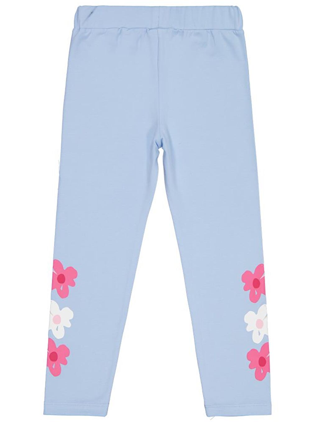 Girls Çiçek Baskılı 6-9 Yaş Tayt - Mavi 6-7 Yaş