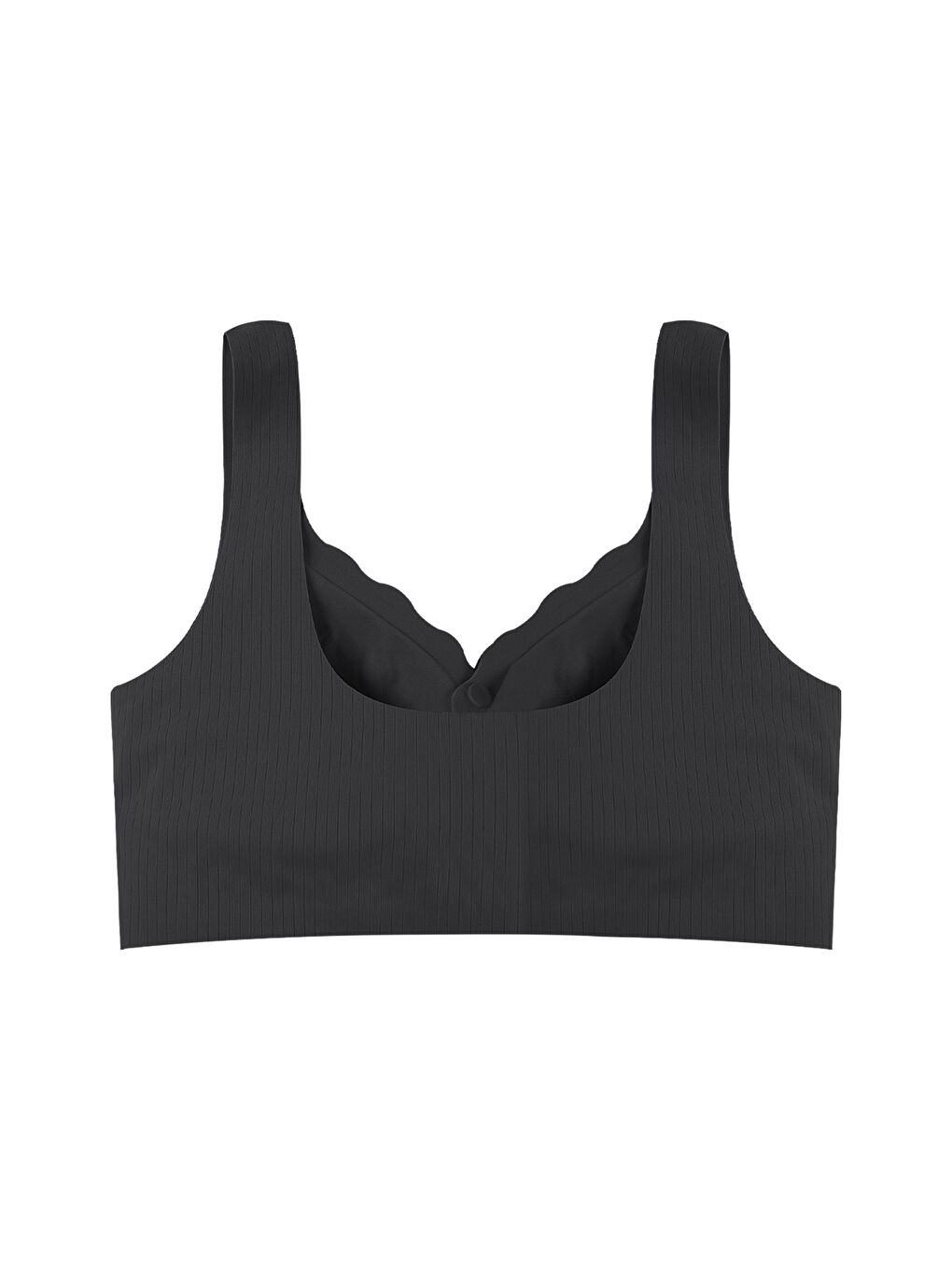 Siyah Balensiz Lazer Dikişsiz Kaplı Önden Kopçalı Sütyen Büstiyer-1