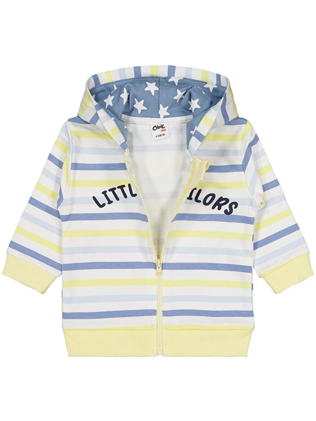 Baby Little Sailors Baskılı 6-18 Ay Hırka - Beyaz 12-18 Ay