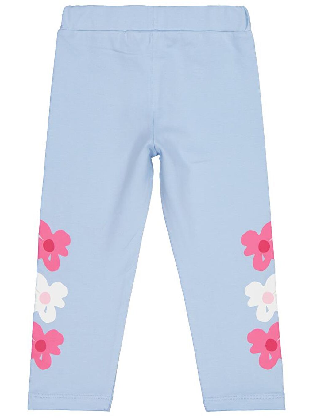 Girls Çiçek Baskılı 2-5 Yaş Tayt - Mavi 5-6 Yaş-1