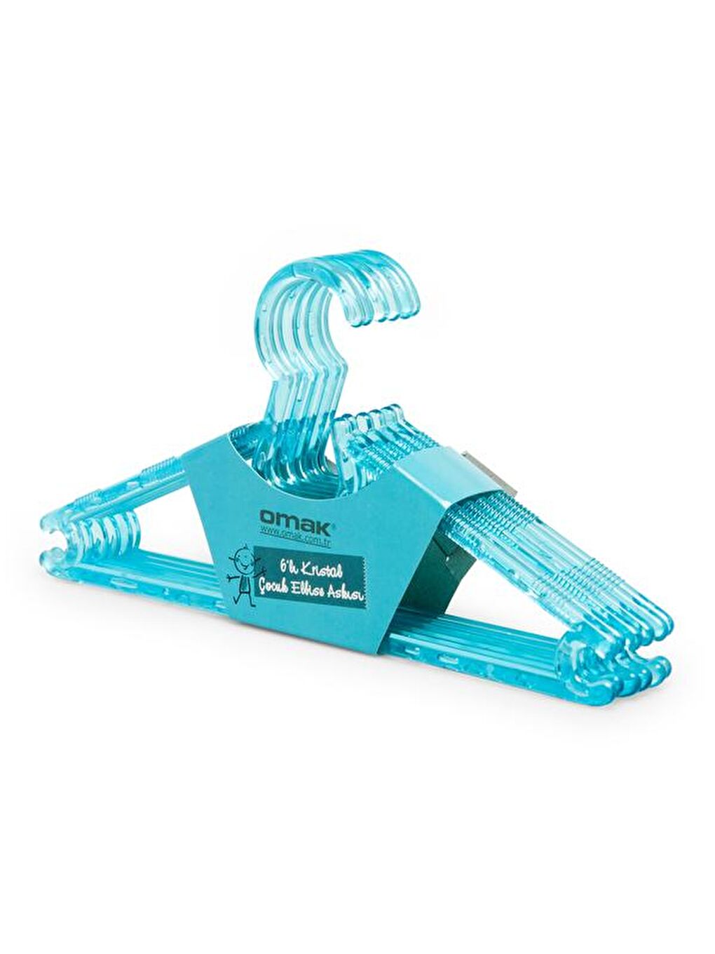 Karışık 6'lı Kristal Çocuk Elbise Askısı - Asorti-5