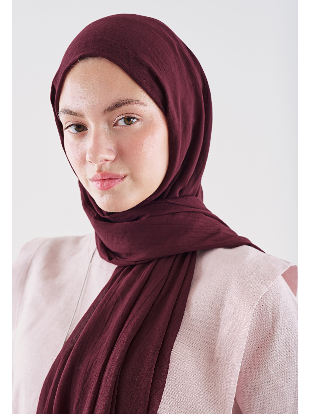 Dubai Premium Şal Koyu Bordo-2