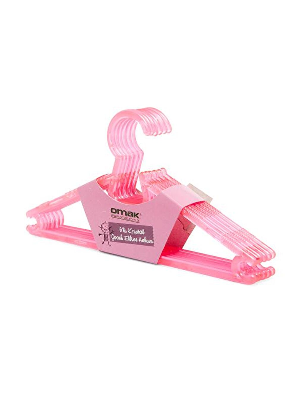 Karışık 6'lı Kristal Çocuk Elbise Askısı - Asorti-11